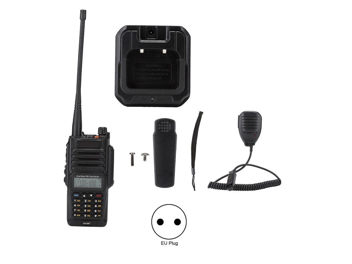 Radio Portátil Baofeng Uv Xr Plus, 128 Canales, Resistente Al Agua Ip57, Con Micrófono De Mano.