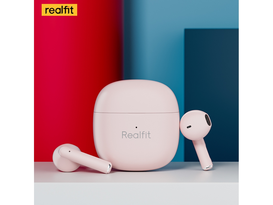Auriculares intraaurales inalámbricos Bluetooth Hifitws de alta calidad con control de volumen. Mdug (rosa)