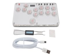 Control De Arcade Con 13 Teclas Y Todos Los Botones Con Funciones Rgb Turbo Personalizadas, Compatible Con Hot Swap Socd Arcade Fight Stick Para Pc
