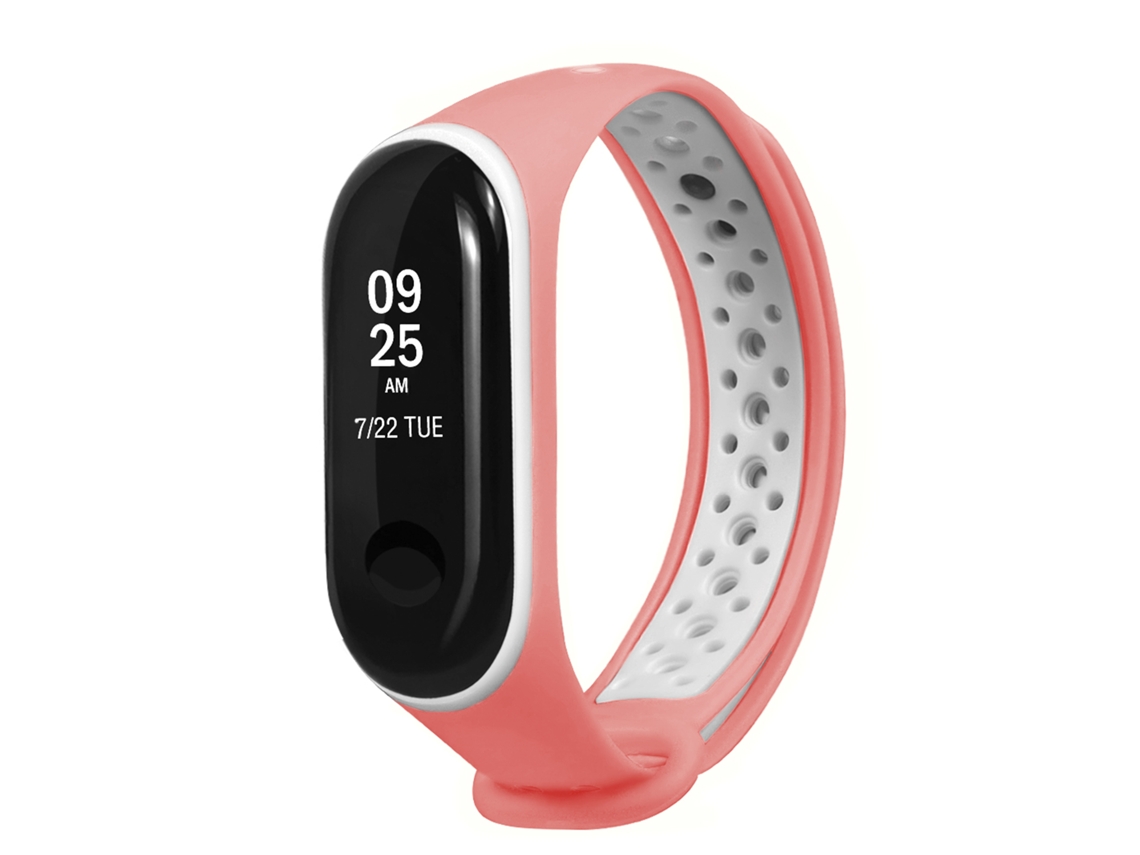 Pulsera deportiva de silicona compatible con Xiaomi Band 25x1x2 cm. Color rosa.