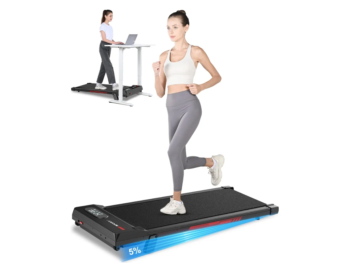 Cintas de Correr Inclinadas RACINGREAT Velocidad Máx 8Km/H - Motor silencioso actualizado - Inclinación ajustable manualmente de 0/5 - Negro