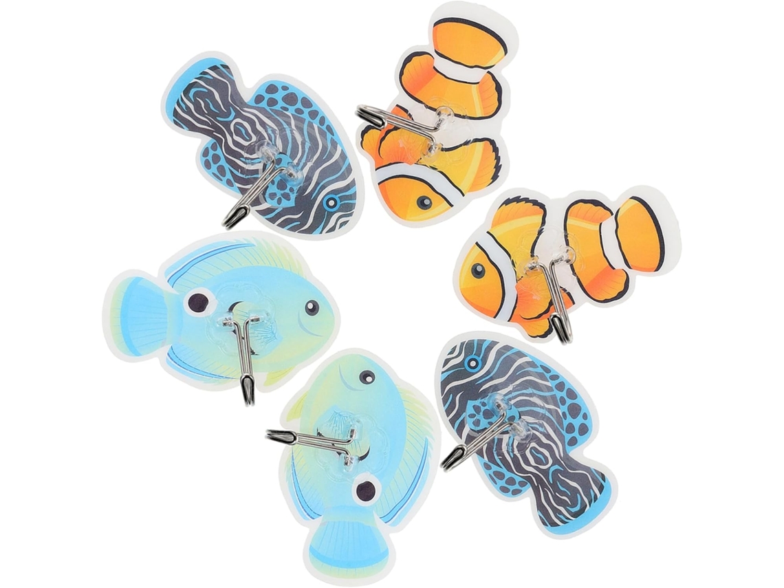 12 Pegatinas Decorativas De Pared Con Forma De Peces Tropicales - Fácil Instalación Con Clavos -