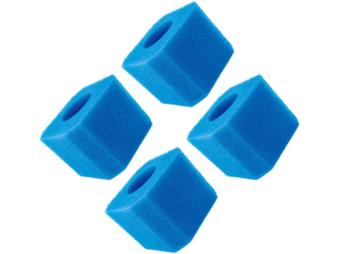 Juego De 4 Esponjas De Filtro Azules De Espuma De Poliuretano Duradera Para