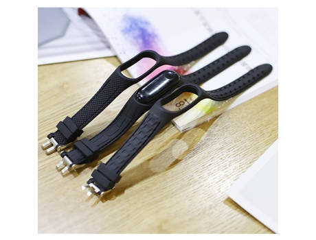 Correa de reloj inteligente para Xiaomi Mi Band 4/3 Silicona de dos colores, Estilo: Textura de una sola cuenta (Rojo)