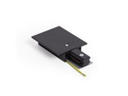 Conector de red monofásico para carril empotrado Borgia, aluminio negro, Ledkia