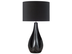 Lámpara de mesa BELIANI Santee de Porcelana Negro 32x32x60