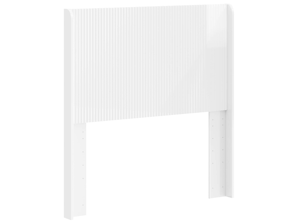 Vidaxl Cabecero Blanco Brillante Madera De Ingeniería