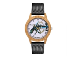 Reloj De Pareja Unisex De Cuarzo Con Correa De Silicona Y Dial Redondo (negro)