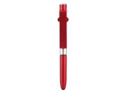Pluma Esferográfica De Pantalla Capacitiva De Toque Ligero Plegable Multifuncional 4 En 1 (rojo)