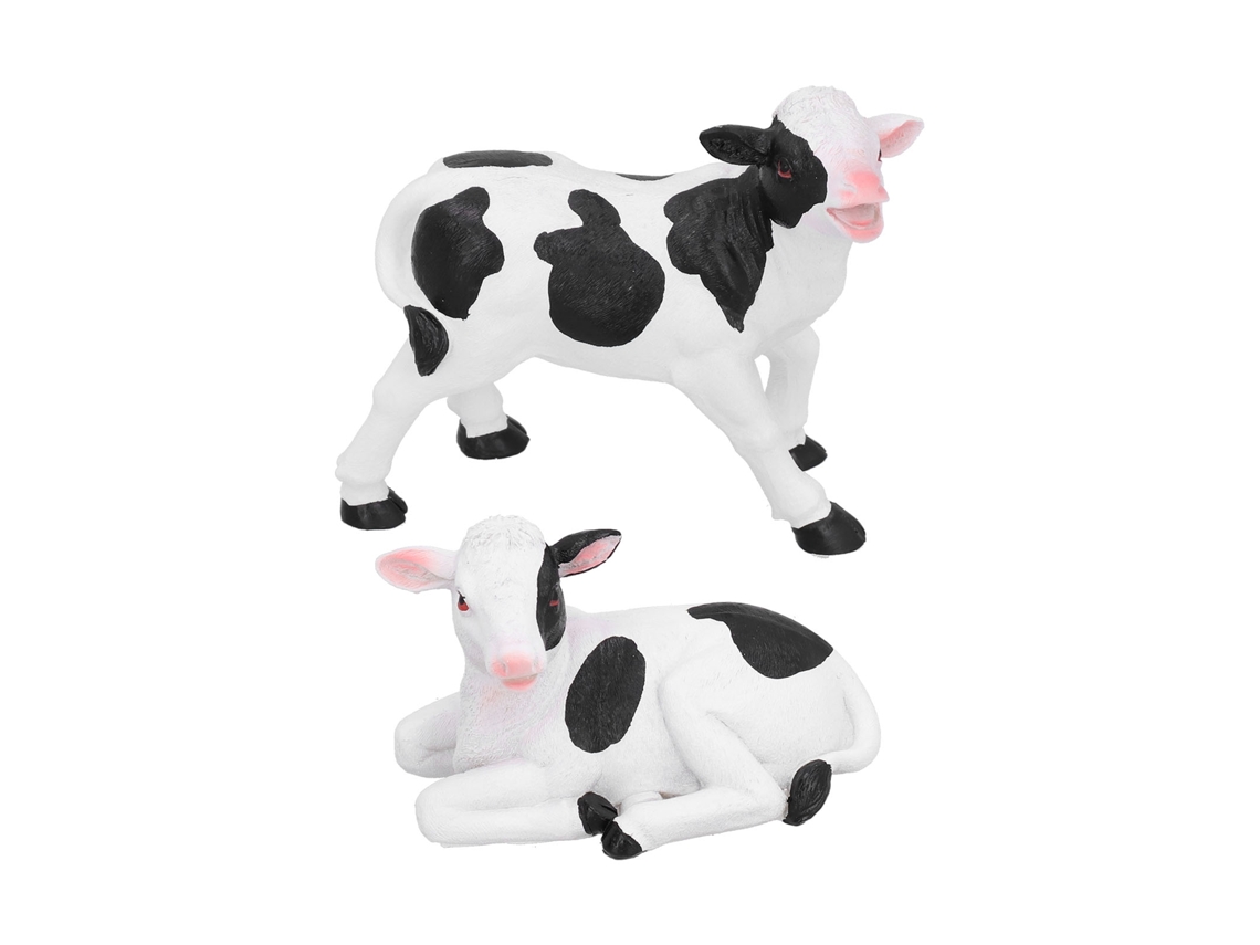 Juego de 2 figuras de vacas en resina CHABERLU