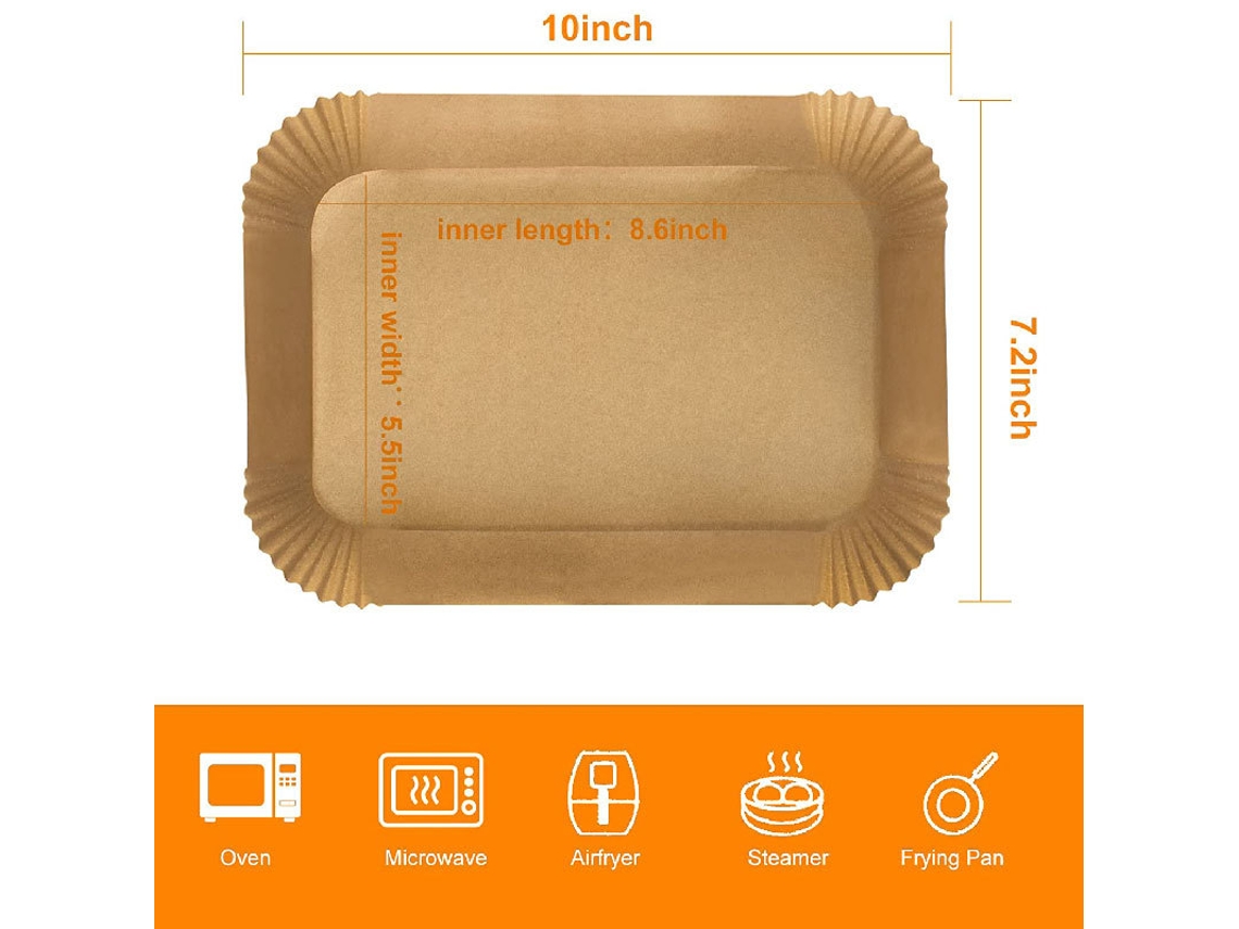 Forros De Papel Manteiga Para Fritadeira A Ar, Próprios Para Alimentos E Livres De Bpa. Antiaderentes, Resistentes Ao Calor E Descartáveis Para Facilitar A Limpeza. Compatíveis Com A Maioria Das Fritadeiras A Ar. Seo: Forros Para Fritadeira A Ar, Papel Manteiga, Antiaderente, Descartável, Fácil De Limpar