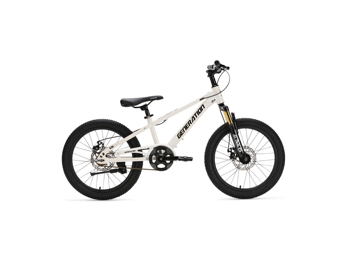 Bicicleta infantil Generation X6 de 20 pulgadas, color blanco.