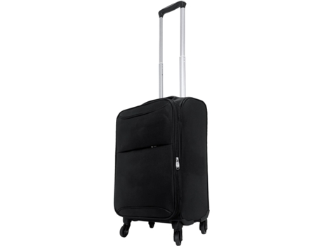 Maleta de Tela Trolley Equipaje de Mano Cabina Viaje avión 4 Ruedas 360º Giratorias (Negro) COSHANO
