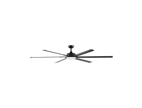 Ventilador de techo con luz y mando a distancia motor dc 6v silencioso negro d132cm XTRELAMP MELKER.