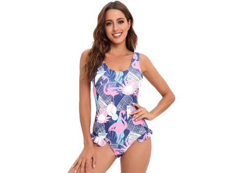 Bañador TRUMSEN-GM Flamingos Peça Costas para Mujer (XL)