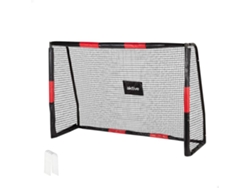 Portería de fútbol de 180 x 60 x 120 cm con estructura de protección, red y pivotes activos.