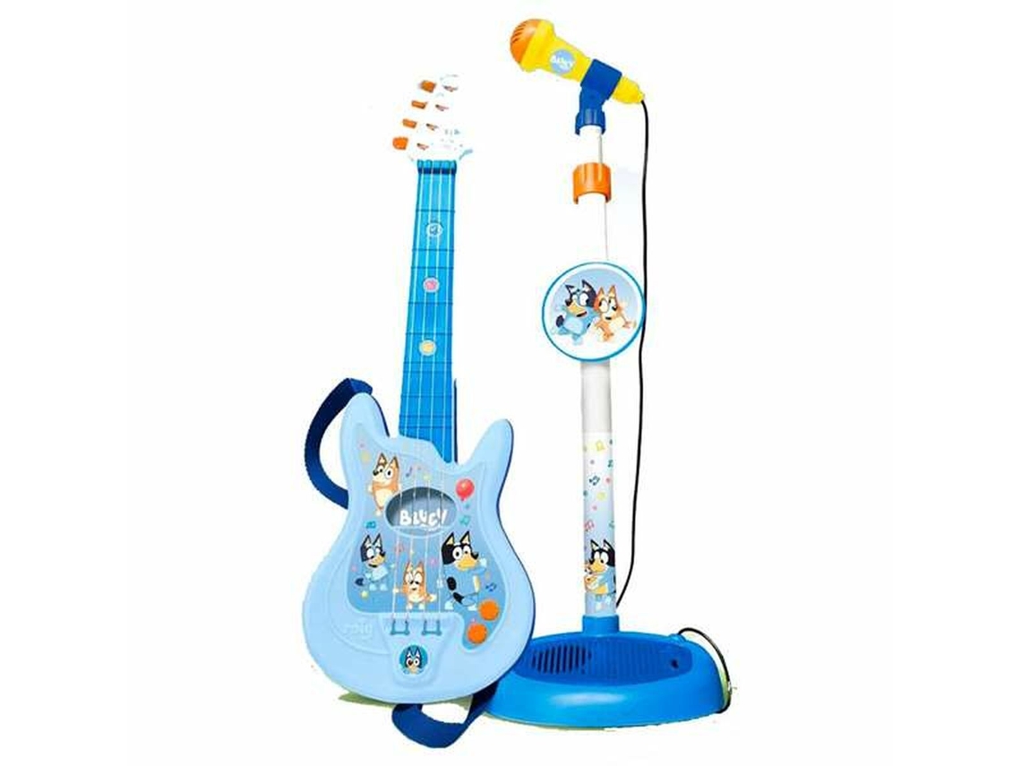 Guitarra Infantil BLUEY Regulable Micrófono 60x30x17 mm