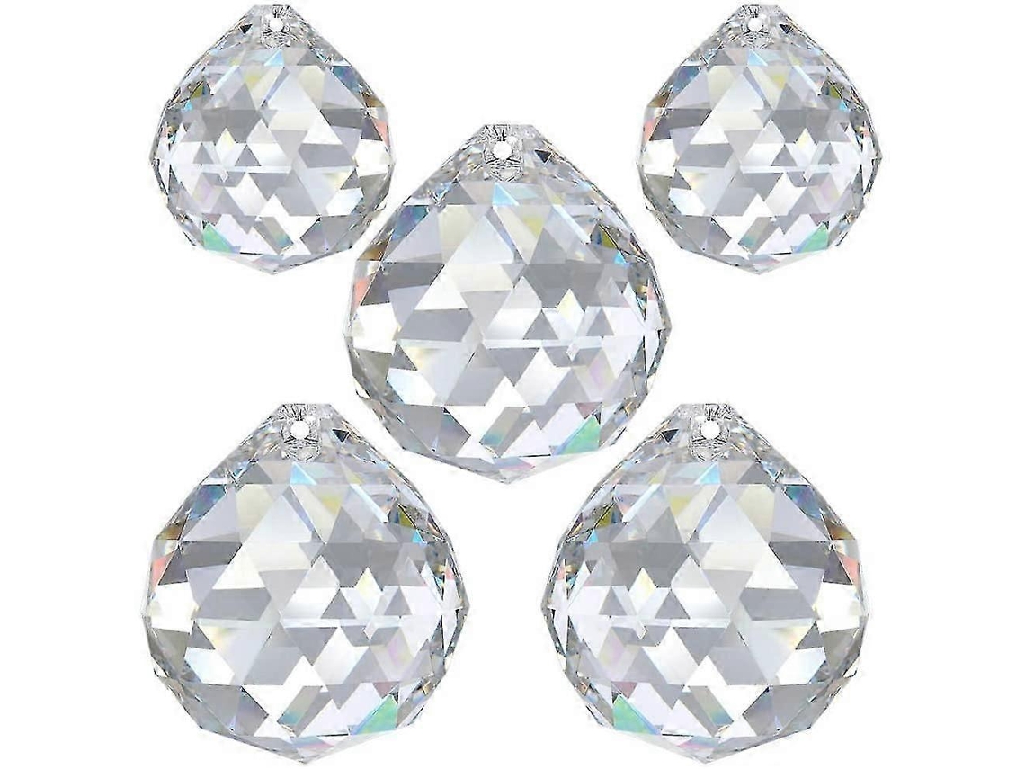 Bola de cristal prismática Feng Shui, atrapasol arcoíris en vidrio transparente grueso con kit para colgar