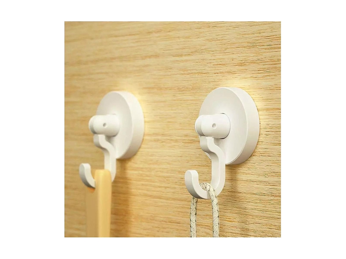 18 Gancho De Techo Y Pared Adhesivo Giratorio 360/180 Sin Taladro Para Colgar Objetos Ligeros Blanco