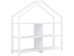 Estante BENLEMI Shelly (Blanco - Aglomerado Abedul - 39x146x137 cm)