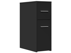 Maison Exclusive - Armario De Baño Estrecho Con Ruedas Madera De Ingeniería Negro
