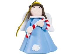 2026-adorno De Ángel Alado Para Árbol De Navidad Colgante De Cerámica Suave Decoración Hogar Regalo 2 Pack Azul