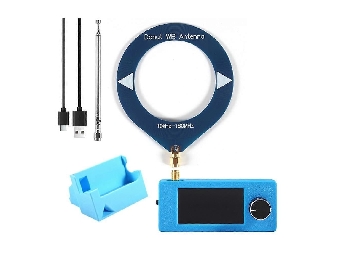 Mini Radio Si4732 10 kHz 180 MHz HF SW MW VHF FM/AM/LSB/USB Radio de onda corta con pantalla de 1,9 pulgadas + soporte 3D GOKOCO