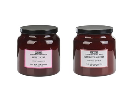 Conjunto de 2 velas aromáticas BELIANI Absolute alchemy de Cera de soja Marrón 10x10x10