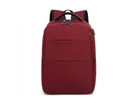 Mochilas de Viaje para Hombres y Mujeres, Mochilas para computadora portátil Extra Grandes con Puerto de Carga USB Mochila Escolar-Rojo