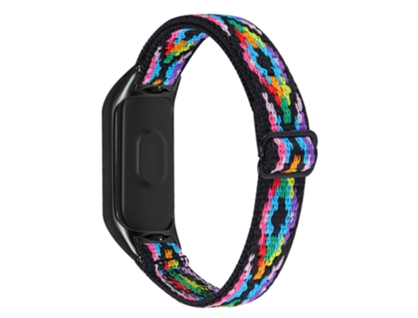 Correa de nailon elásticos trenzados elásticos ajustables con lazo con marco negro para Xiaomi Mi Band 5/6 - estilo 14