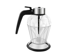 Tarro dispensador de miel de cristal con boquilla antigoteo y tapa abatible para sirope de arce, mermelada o aceite, 15 cm