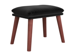 Reposapies VIDAXL Negro Terciopelo (45x29.5x39 cm )