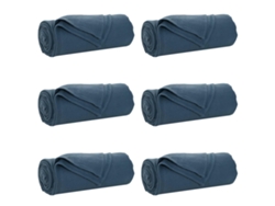 Mantitas De Sofá 6 Uds Azul Marino 270 X 240 Cm Lana