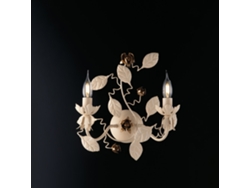 Bella - Aplique De Hierro Lacado Decape Marfil 2 Luces .37 - P.21 - Bl196-ap2-av