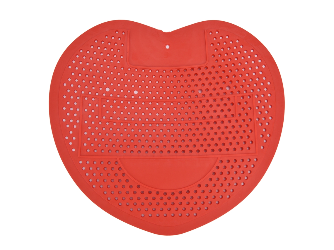 Rejilla para urinario antibloqueo duradera, antilitoide, desodorante, roja