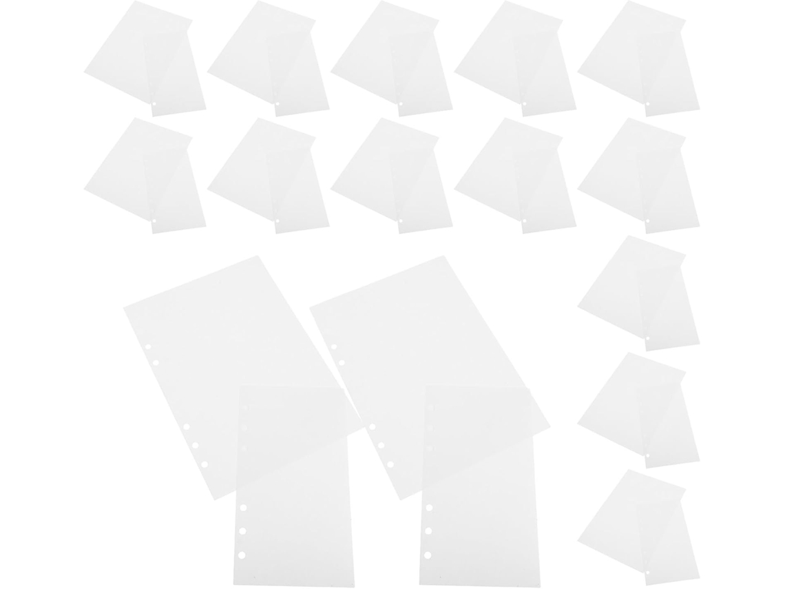 Hojas Autoadhesivas Reutilizables Para Carpetas De Anillas, 100 Unidades, Papel Adhesivo De Doble Cara.