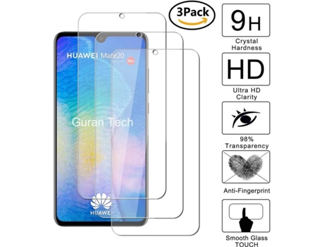 3x Protector Cristal Templado Huawei Mate 20 HONGWE.