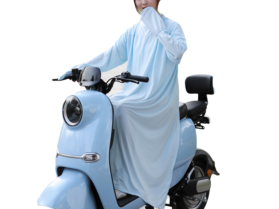 Traje De Manga Larga Con Protección Uv Para Ciclismo De Verano, Color Azul Cielo.