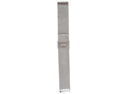 Correa de reloj de malla metálica, repuesto de tela, color plata, 22 mm