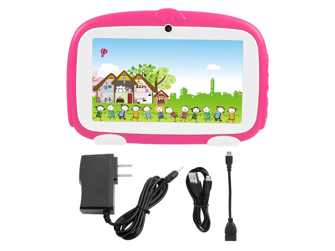 Tableta Inteligente Para Niños (cámara Dual Wifi De Aprendizaje) 1g+8gb Rosa Educación Temprana