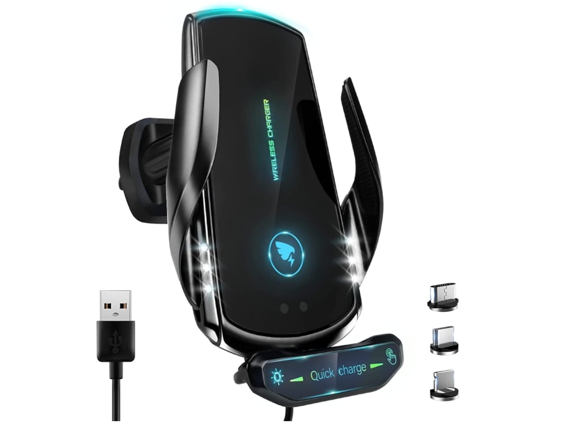 Cargador Carro Sem Novo Atualizado Todos Smartphones Carregamento YIZHOOD Negro