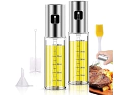 Frasco aerossol para azeite em aço inoxidável e vidro, 2 unidades.