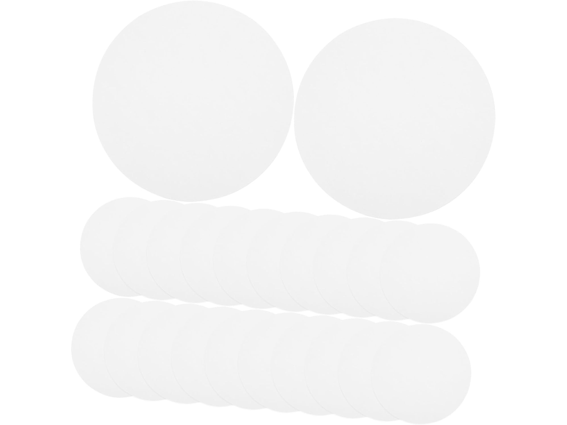 Lote de 40 hojas redondas de papel de dibujo de pulpa de madera para pintura a la acuarela.