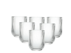 Set de 6 vasos STRIPES 250 ml Clear