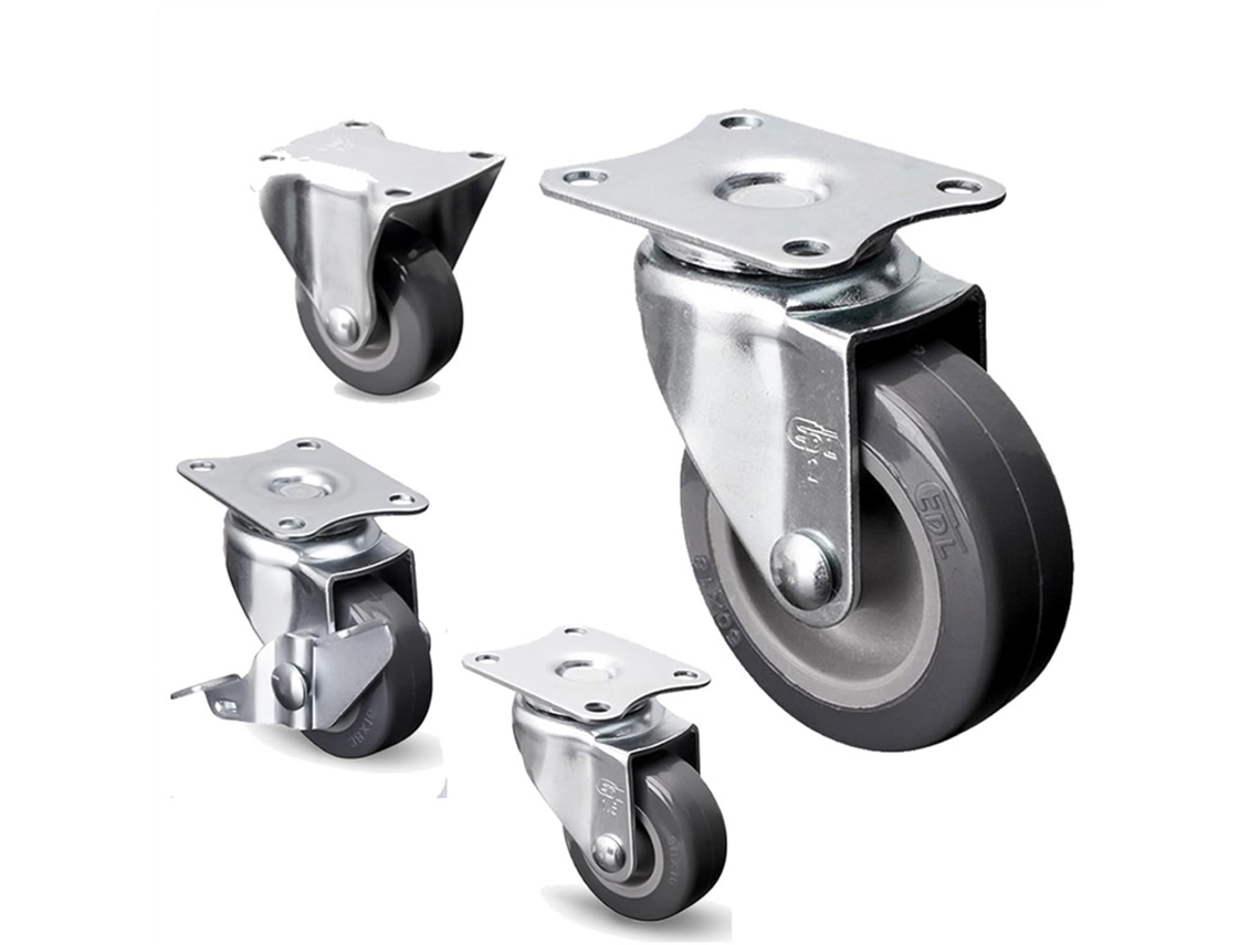Rueda Pu 1,5 Pulgadas 2 Pulgadas Freno 2 Unidad Para Muebles