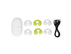 Fones De Ouvido Sem Fio Bluetooth 5.3 Open Ear Air Conduction Com Estojo De Carregamento Controle Táctil Branco