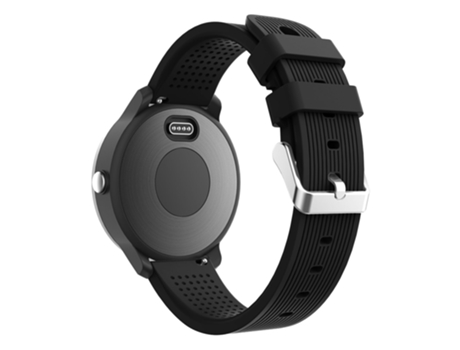 Correa de Silicona ajustable 20mm textura rayas para Garmin Vivoactive 3 - negro