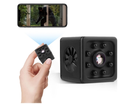 Cámara Espía Mini Cámara Inalámbrica con Visión Nocturna HD 1080P, Cámara Secreta con Aplicación, Cámara Espía WIFI Oculta (Negro) CHRONUS