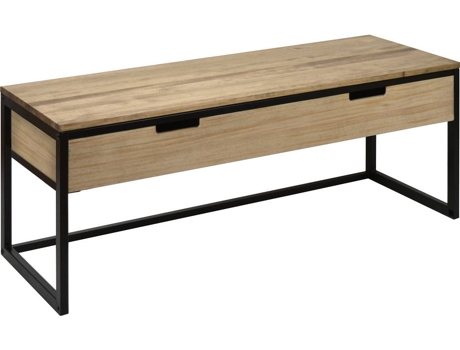 Mueble TV DS MUEBLES ECO Three con gaveta industrial vintage negro (40x120x45cm)