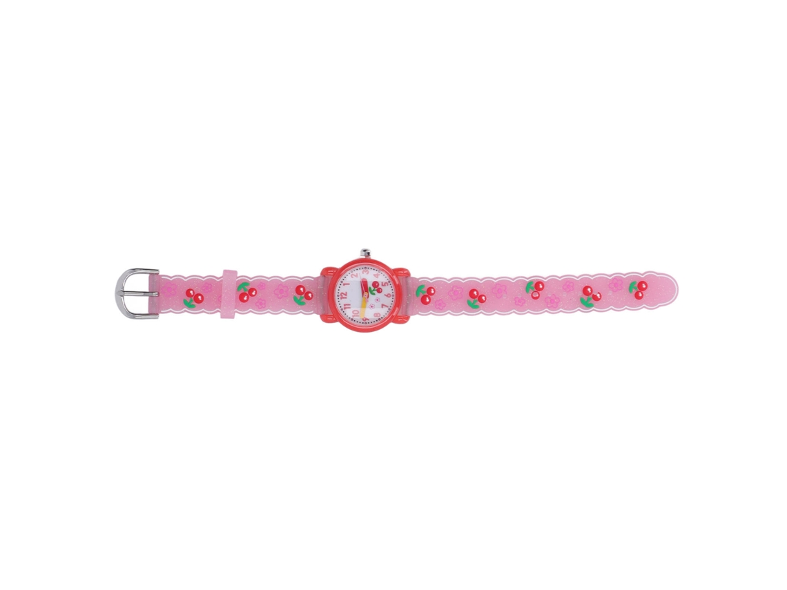 Reloj De Niña Con Diseño De Dibujos Animados, Resistente Al Agua, Ajustable, Regalo Para Niñas De 3 A 8 Años, Color Rojo.